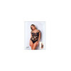 Body noire en résille et lanières - Le Numéro 1 - Collection Body 
